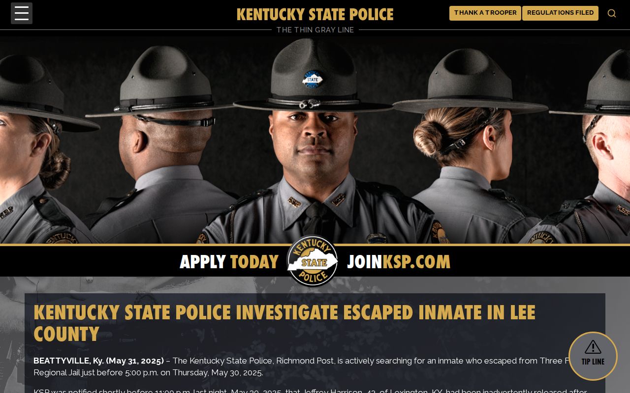 Kentucky State Police report about identifier matching after a Three Forks release error